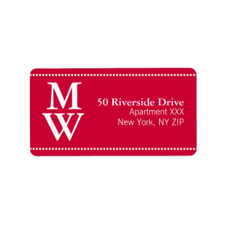 クラシックイニシャルスタイリッシュ住所 シール(カスタム) ラベル
