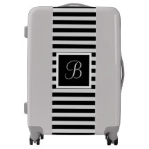 クラシックイニシャル文字グレーと黒ストライプの