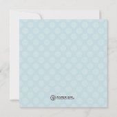 クラシックイニシャル男の赤ちゃん出産の告知 案内状 (裏面)