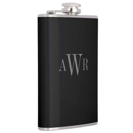 クラシックイニシャル編集可能カラーフパーソナライズされたラスコ フラスク (右)