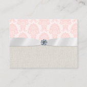 クラシックイベント | 豪華 | ピンクダマスク 名刺 (裏面)