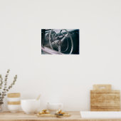 クラシックインテリア車レトロミッドセンチュリー自動車 ポスター (キッチン)