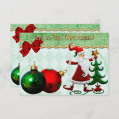 クラシックウィムジークリスマスディナー招待状 出欠カード (正面/裏面)