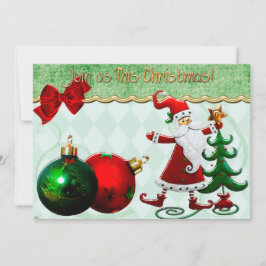 クラシックウィムジークリスマスディナー招待状 出欠カード