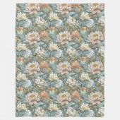 クラシックウィリアムモリスコージーエレガンスパステルカラー フリースブランケット (正面)