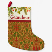 クラシックウィリアム・モリスパーソナライズされたクリスマス スモールクリスマスストッキング (正面)