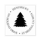 クラシックウィンターパインツリー差出人住所 セルフインキングスタンプ (デザイン)