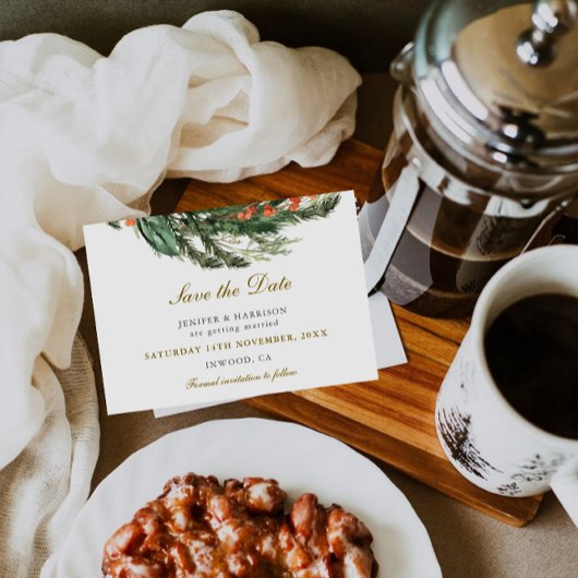 クラシックウィンターパイン結婚ズ セーブザデート