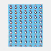 クラシックウィンターペンギン フリースブランケット (正面)