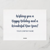 クラシックウィンターホームハッピーホリデイズビジネス 箔シーズンカード (裏面)