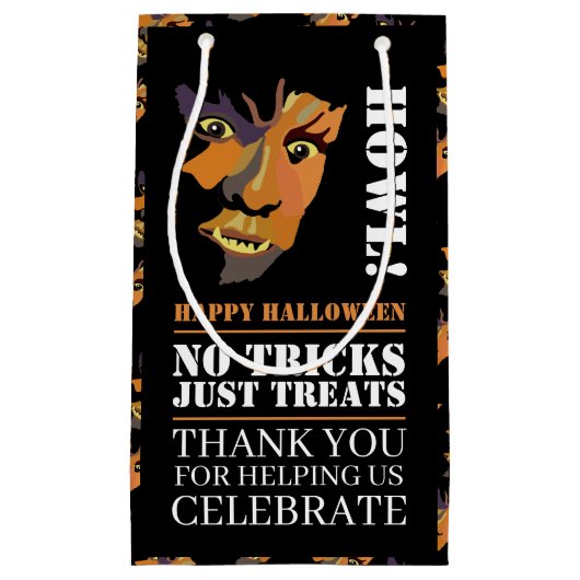 クラシックウェアウルフ ハロウィンパーティー スモールペーパーバッグ (正面)