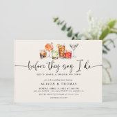 クラシックウェディングシャワー |婚約パーティ 招待状 (スタンド正面)