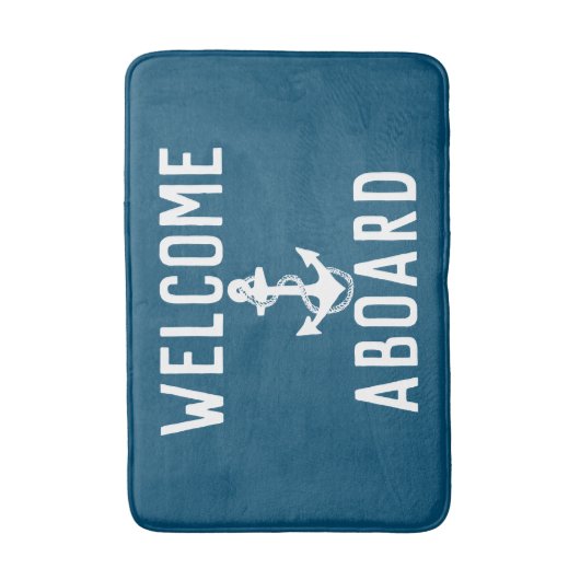 クラシックウェルカムアボードタイポグラフィ | バスマット (正面縦)