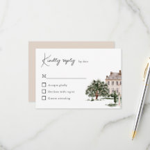 クラシックウォーターカラーイングリッシュマナーハウス結婚ズ