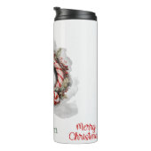 クラシックウォーターカラーキャンディーケーンクリスマスリース タンブラー (回転右)