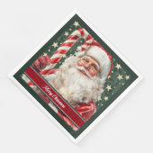 クラシックウォーターカラーサンタクロースホリデーナプキンズ (コーナー)