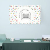 クラシックウォーターカラードットバウンスハウスバナー 横断幕 (トレードショー)