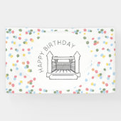 クラシックウォーターカラードットバウンスハウスバナー 横断幕 (横)