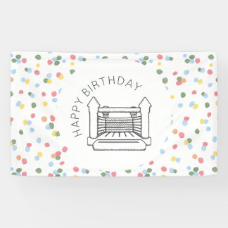 クラシックウォーターカラードットバウンスハウスバナー 横断幕