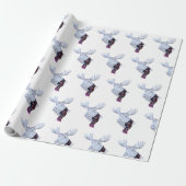 クラシックウォーター色ムースクリスマス ラッピングペーパー (アンロールド)