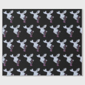 クラシックウォーター色ムースクリスマス ラッピングペーパー (フラット)