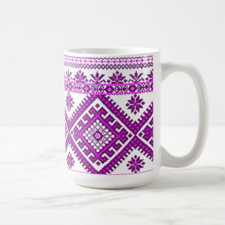 クラシックウクライナパープルプリントマグ コーヒーマグカップ