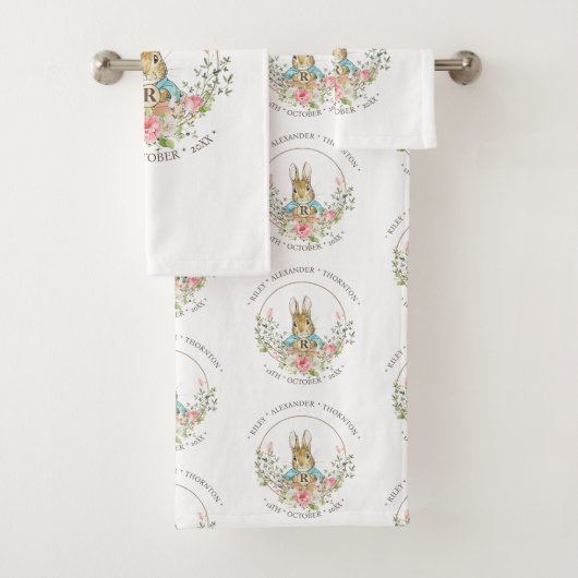 クラシックウサギ誕生日 バスタオルセット (インサイチュ)