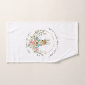 クラシックウサギ誕生日 バスタオルセット (ハンドタオル)