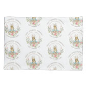 クラシックウサギ誕生日 枕カバー (裏面)