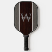 クラシックウッドフエストライプヒコリーチークリバース ピックルボールラケット (正面)