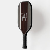 クラシックウッドフエストライプヒコリーチークリバース ピックルボールラケット (左)