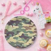 クラシックウッドランドカモフラージュ ペーパープレート (パーティー)