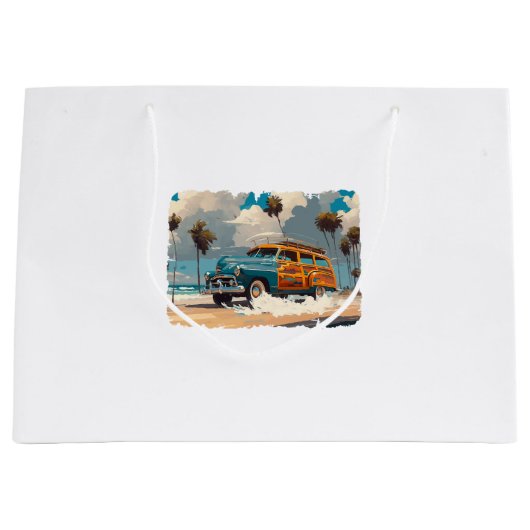 クラシックウディワゴン ラージペーパーバッグ (正面)