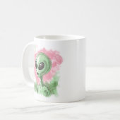 クラシックエイリアンイラストレーション コーヒーマグカップ (正面左)
