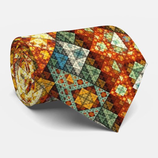 クラシックエジプトパターン（の模様が）あるタイ ネクタイ (ロール)