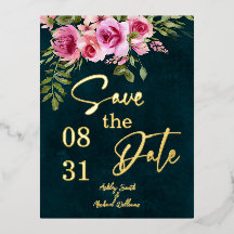 クラシックエメラルドグリーンダークムーディ結婚ーズ