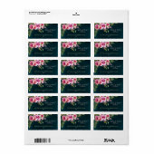 クラシックエメラルドグリーンフローラダークムーディ結婚ーズ ラベル (フルシート)