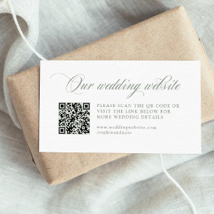 クラシックエレガイタリアンンス の結婚WebサイトQRコード エンクロージャーカード