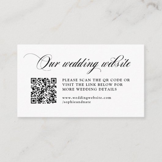 クラシックエレガイタリアンンス | の結婚WebサイトQRコード エンクロージャーカード (正面)