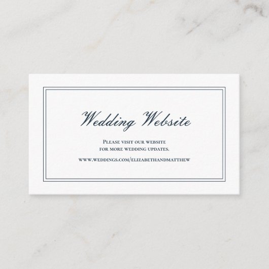 クラシックエレガシンプルントウェディングサイト エンクロージャーカード (正面)