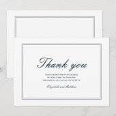 クラシックエレガシンプルントウェディングサンキュー サンキューカード (正面/裏面)