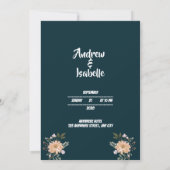 クラシックエレガモダンントウェディングフォト セーブザデート (裏面)