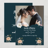 クラシックエレガモダンントウェディングフォト セーブザデート (正面/裏面)