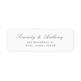 クラシックエレガンススクリプトシンプル差出人住所 ラベル