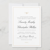 クラシックエレガンススクリプトブラック&ホワイト結婚ズ 招待状 (正面)