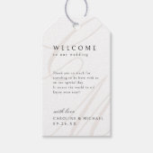 クラシックエレガンススクリプトモノグラム結婚式の引き出物 ギフトタグ (正面)