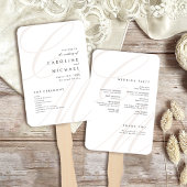 クラシックエレガンススクリプトモノグラム結婚式 プログラム ハンドファン