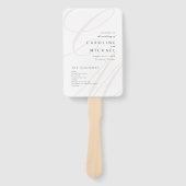 クラシックエレガンススクリプトモノグラム結婚式 プログラム ハンドファン (正面)