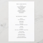 クラシックエレガンスバジェット結婚式 プログラム (裏面)