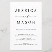 クラシックエレガンスバジェット結婚式 プログラム (正面)